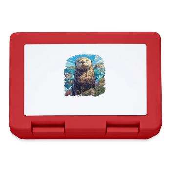 Sea otter - Lunchbox - red - Front