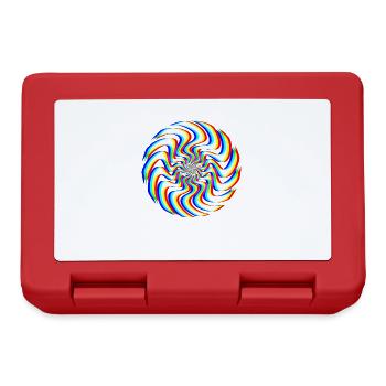 Spirale Glitch – Illusion Optique - Boîte à goûter - rouge - Devant
