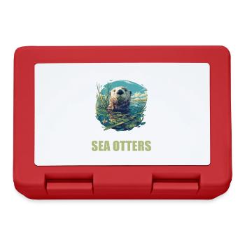 Sea otter - Lunchbox - red - Front