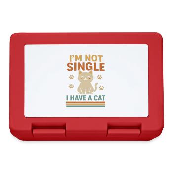 Not single - I have a cat - Lunchbox - red - Front