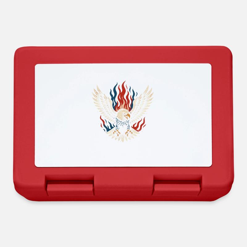 Américain - Flaming Eagle - Boîte à goûter - rouge
