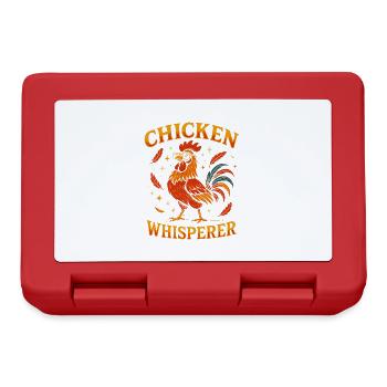 Chuchoteur de poulet - Style de ferme coquine - Boîte à goûter - rouge - Devant