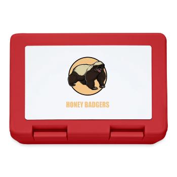 Honey Badger Honigsdachs - Brotdose - Rot - Vorne