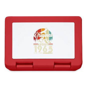 Original August 1965 Vintage Birthday - Lunchbox - red - Front