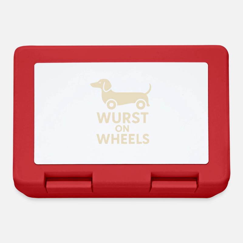 Wurst On Wheels Lustiger Dackel - Brotdose - Rot