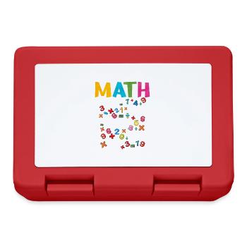 Mathématiques - Boîte à goûter - rouge - Devant