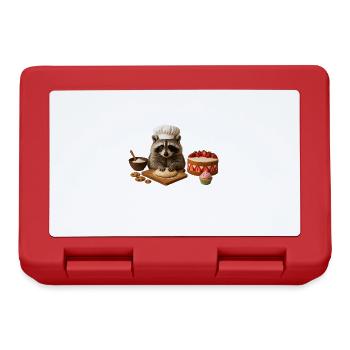 Raccoon Baking - Lunchbox - red - Front