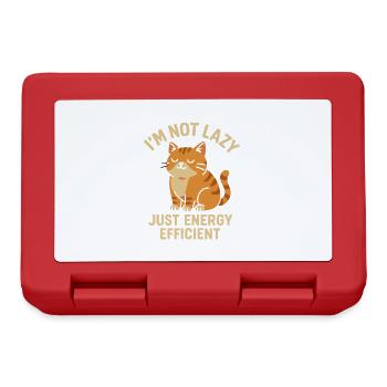 Je ne suis pas paresseux, juste un chat économe en énergie - Boîte à goûter - rouge - Devant