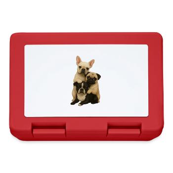 French Bulldog Pug Terrier - Lunchbox - red - Front