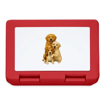 Golden Retriever Labrador Beagle - Lunchbox - red - Front