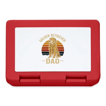 Golden Retriever Dad Style Rétro - Boîte à goûter - rouge - Devant