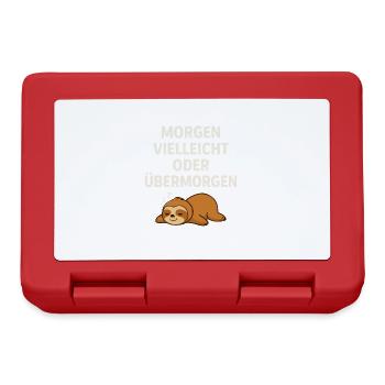 Tomorrow maybe or the day after tomorrow – sloth - Lunchbox - red - Front