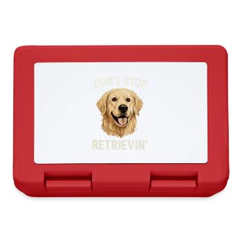 Don't Stop Retrievin' Funny Golden Retriever - Lunchbox - red - Front