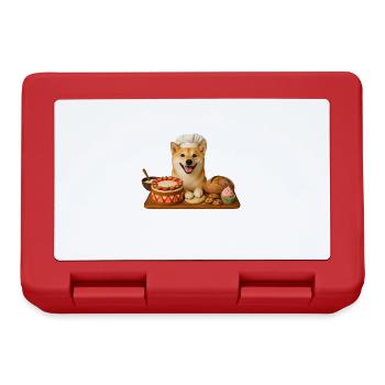 Shiba Inu Baking Cake Cookies - Lunchbox - red - Front