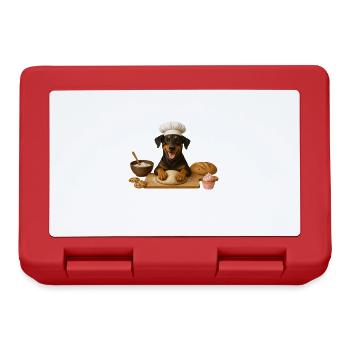 Doberman Baking Cake Cookies - Lunchbox - red - Front
