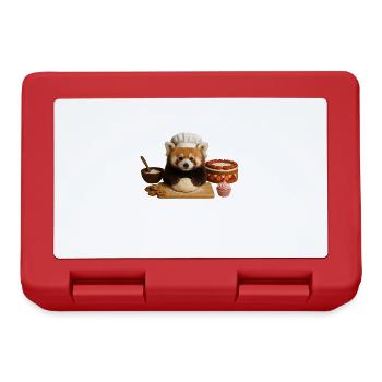 Red Panda Baking Cake Bread - Lunchbox - red - Front