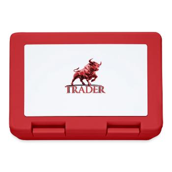 Trader Bull Motive for Investors and Trading - Lunchbox - red - Front
