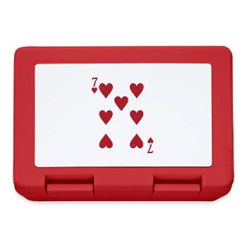 Cartes Coeur Seven Skat Poker Doppelkopf - Boîte à goûter - rouge - Devant