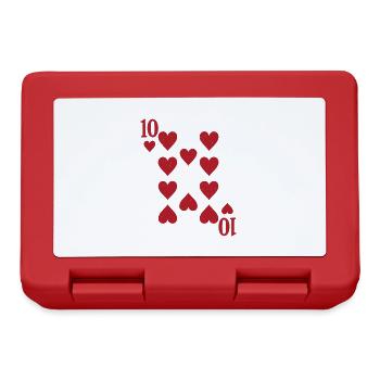 Cartes Coeur Ten Skat Poker Doppelkopf - Boîte à goûter - rouge - Devant