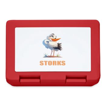 Störche Storch - Brotdose - Rot - Vorne