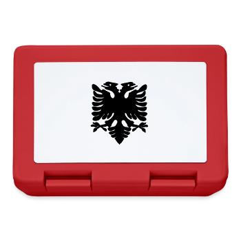 Albanien flagge Zeichen - Brotdose - Rot - Vorne