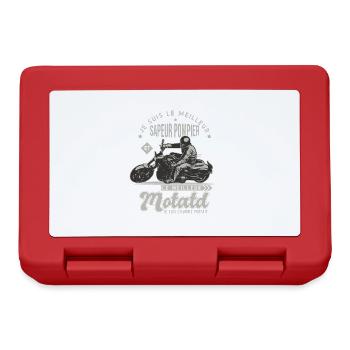 Motard le meilleur Sapeur pompier cadeau cool - Boîte à goûter - rouge - Devant
