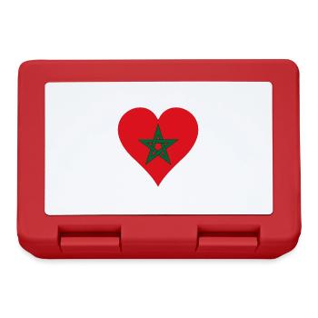 Maroc Flag Coeur - Boîte à goûter - rouge - Devant