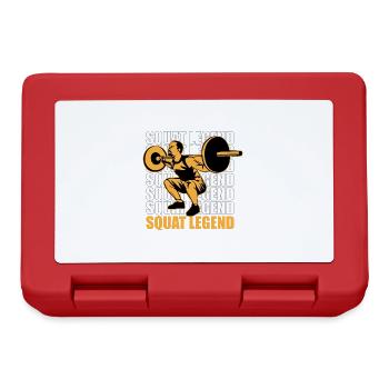 Squat Legend Ironisches Sprichwort Powerlifting - Brotdose - Rot - Vorne