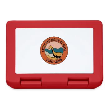 Easily Distracted by Geese Wildlife Cute Goose - Lunchbox - red - Front