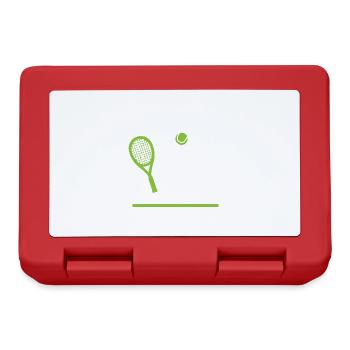Nachdenken über Tennisballsport - Brotdose - Rot - Vorne
