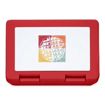 Retro Waffle Design Gourmet Hobby Chef - Lunchbox - red - Front