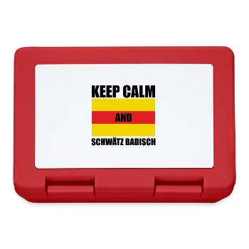 Keep Calm And Schwätz Badisch | Baden Geschenkidee - Brotdose - Rot - Vorne