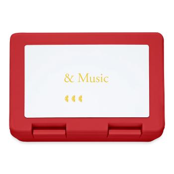 Lemons and Music Notes Summer Lemonade - Lunchbox - red - Front