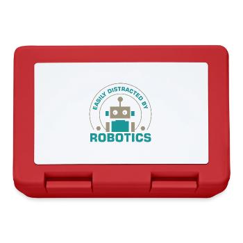 Abgelenkt von Robotern Ironic Robotics Engineer - Brotdose - Rot - Vorne