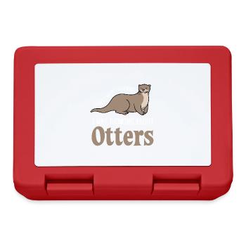 Penser aux loutres, nature, animaux marins, - Boîte à goûter - rouge - Devant