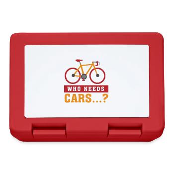 Qui a besoin de voitures ? Un vélo de mobilité - Boîte à goûter - rouge - Devant