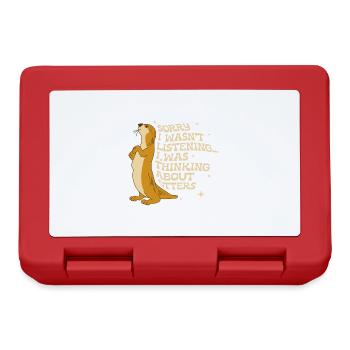 Je pense aux loutres, à la beauté de la faune, à - Boîte à goûter - rouge - Devant