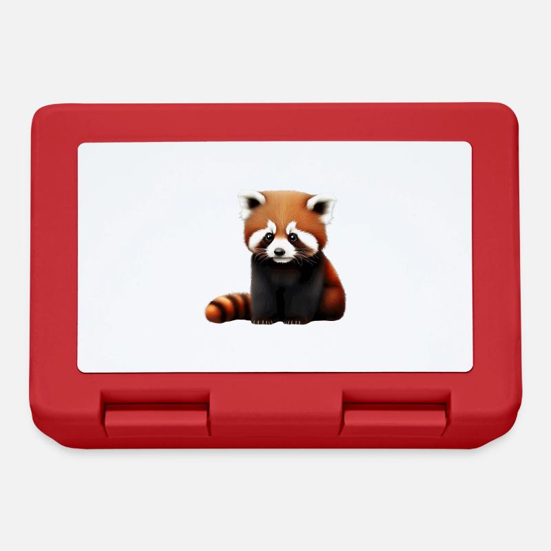 Drôle de panda roux - Boîte à goûter - rouge