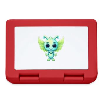 Alien in comic book style as angel with wings - Lunchbox - red - Front