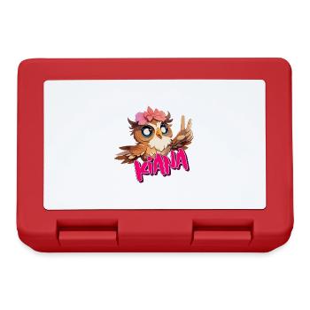 KIANA - Beau nom de fille avec un hibou mignon - Boîte à goûter - rouge - Devant