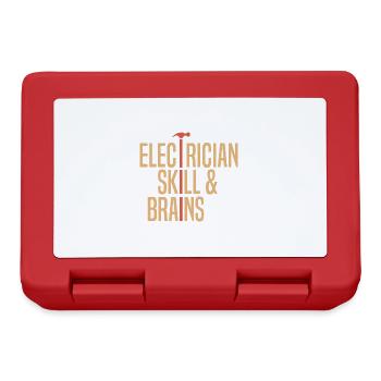 Electrician Skills Lustiges Sprichwort Craftsman - Brotdose - Rot - Vorne