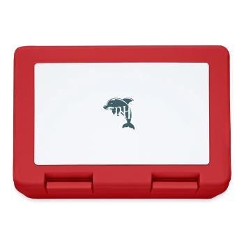 Mignon dauphins Animaux marins Animaux sauvages - Boîte à goûter - rouge - Devant