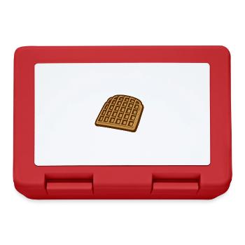 Distracted by Waffles Hobby Chef Pancake Food - Lunchbox - red - Front