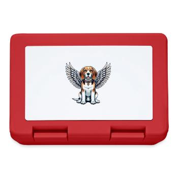 Beagle Angel - Chien mignon avec des ailes - Boîte à goûter - rouge - Devant