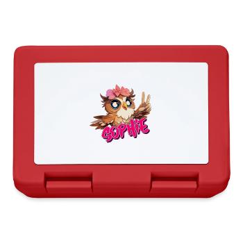 SOPHIE - Beautiful girl name with cute OWL - Lunchbox - red - Front