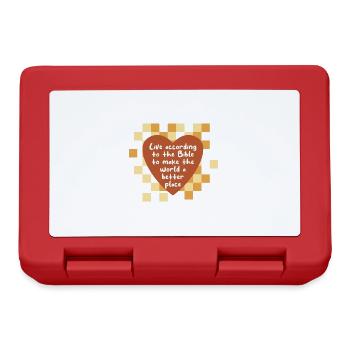 Jesus Christ Bible Study Quote Faith Christianity - Lunchbox - red - Front