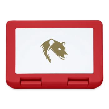 Silhouette d’ours d’une tête d’ours polaire - Boîte à goûter - rouge - Devant