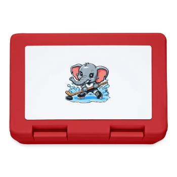 Elefant als Eishockeyspieler - Lunchbox - red - Front
