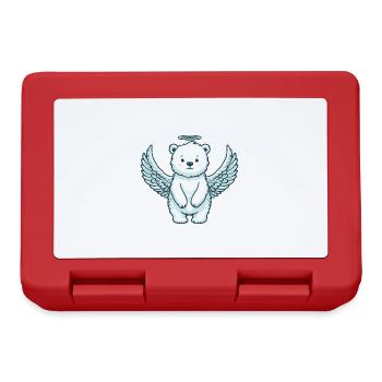 L’élégance de l’ours polaire : des anges dans la lumière arctique - Boîte à goûter - rouge - Devant