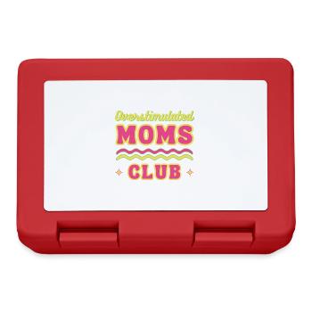Overstimulated Moms Club Funny Motherhood Humor - Lunchbox - red - Front